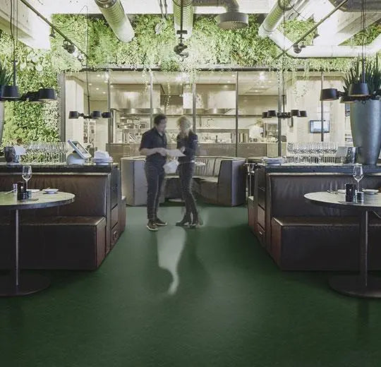 Forbo Marmoleum Walton Cirrus 3359 Bottle Green Linoleum Sheet Flooring (79" Width)