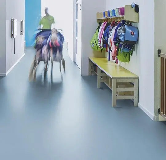 Forbo Marmoleum Walton Cirrus 3360 Vintage Blue Linoleum Sheet Flooring (79" Width)