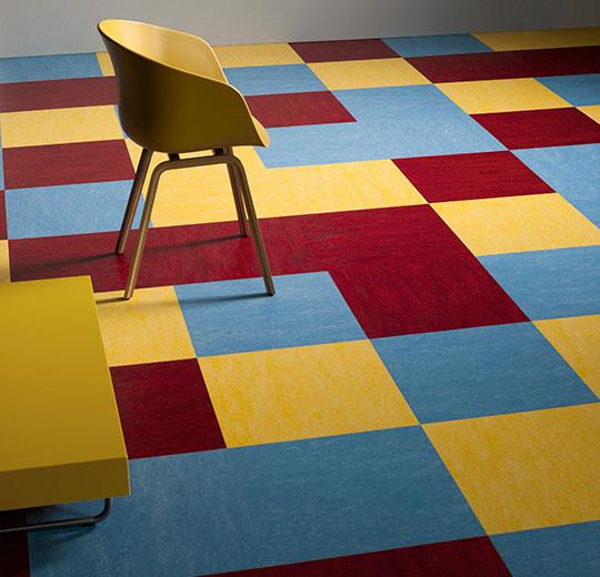 Forbo Marmoleum Modular Tile T3238-156478 Laguna 9.8" x 9.8" Linoleum Tile Flooring (26.91 SF/Box)