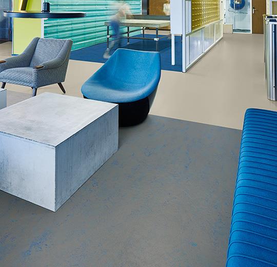 Forbo Marmoleum Solid Concrete 3734 Blue Shimmer Linoleum Flooring