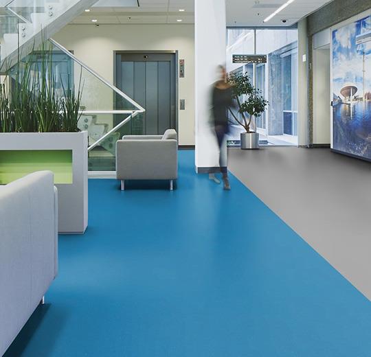 Forbo Solid Piano 3645 Neptune Blue Linoleum Sheet Flooring (79" Width)