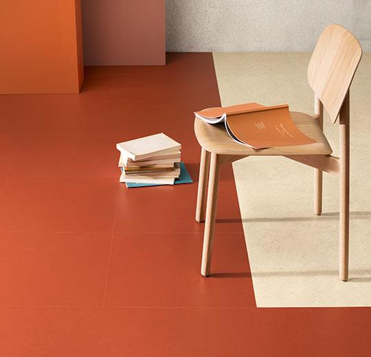 Forbo Marmoleum Modular Tile T3352-196785 Berlin Red 9.8" x 19.69" Linoleum Tile Flooring (53.82 SF/Box)
