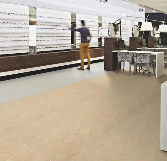 Forbo Marmoleum Marbled Real 2499-121594 Sand Linoleum Sheet Flooring (79" Width)
