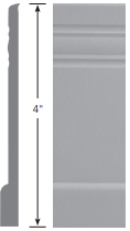 Roppe Contours Serenity PV4010 161 Snow 4" X 8' by 1/4" (112 Ft. / Box)
