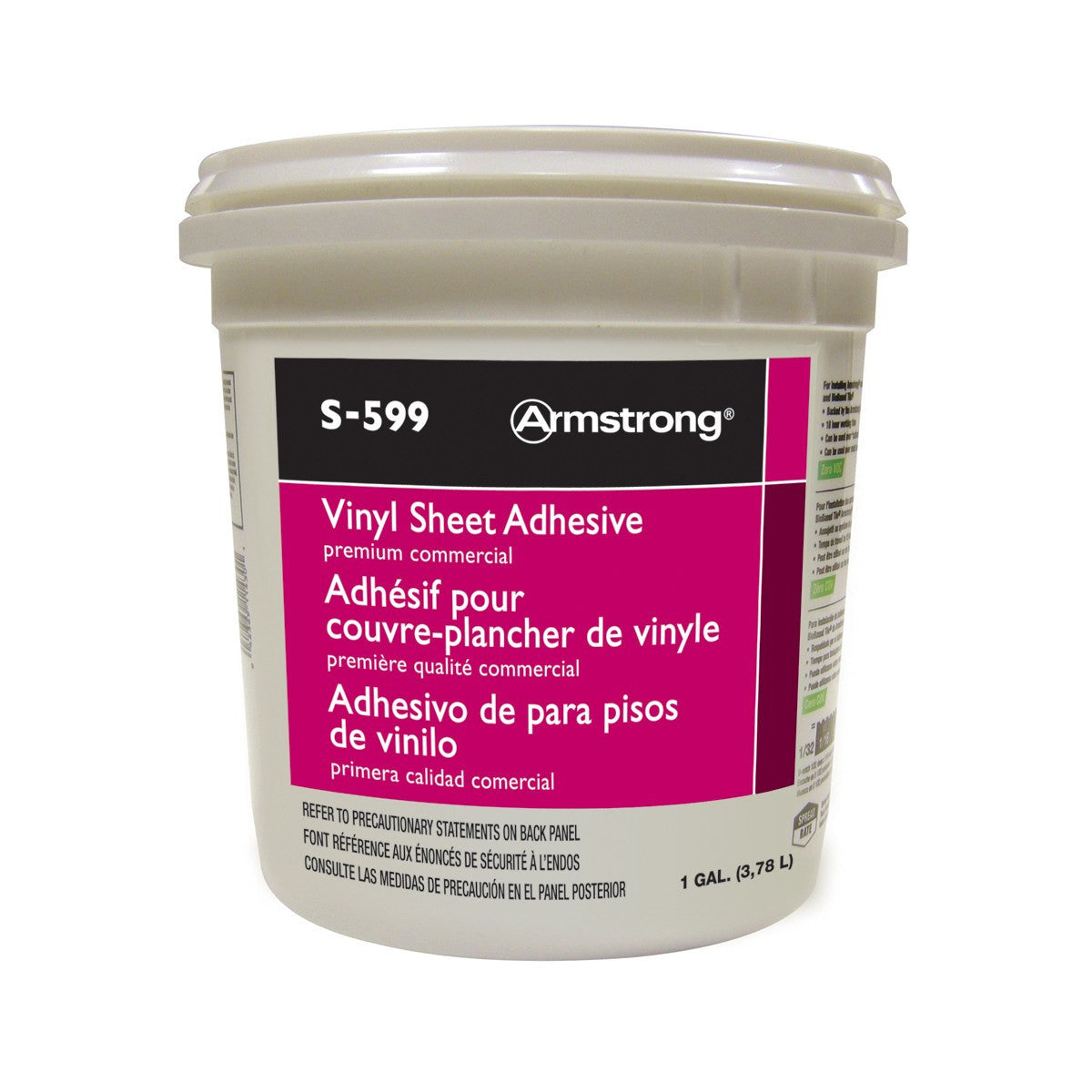 Armstrong Vinyl Sheet Adhesive: S-599 4 Gallon (300 Sq. Ft. per Gallon)  (Warehouse #1, #4)