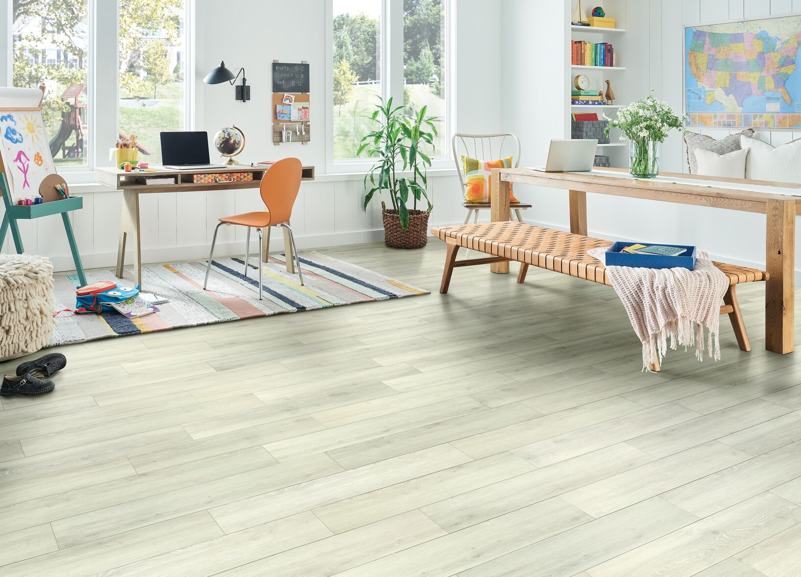 Bruce LifeSeal Classic Plus Collection BRLP70RK02E Salty Wave 7.87 inch x 60 inch Oak Rigid Core Flooring (32.81 SF/Box)