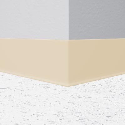 Mannington / Burke Rubber Wall Base Type TP BUR4GR001 Malibu Sand 4" x 100' by 1/8 Cove (with Toe)