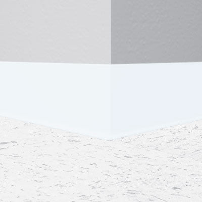 Mannington / Burke Rubber Wall Base Type TP BUR45GR168 Bluish White 4.5" x 100' by 1/8 Cove (with Toe)