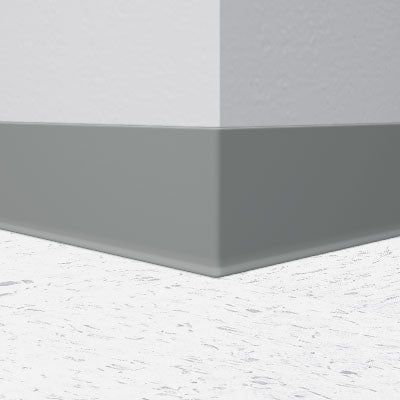 Mannington / Burke Rubber Wall Base Type TP BUR6GR204 Gray 6" x 100' by 1/8 Cove (with Toe)