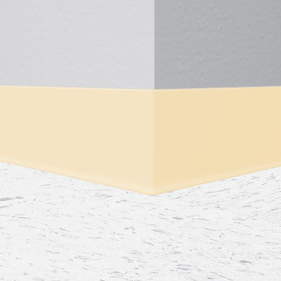Mannington / Burke Rubber Wall Base Type TP BUR45GR205 Cream 4.5" x 100' by 1/8 Cove (with Toe)