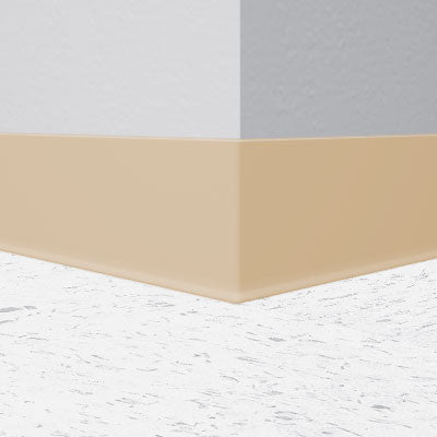 Mannington / Burke Rubber Wall Base Type TP BUR4GR206 Light Beige 4" x 100' by 1/8 Cove (with Toe)