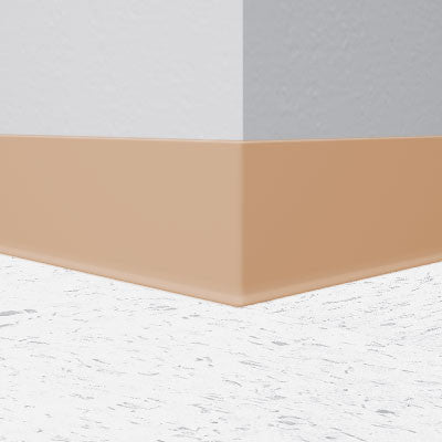 Mannington / Burke Rubber Wall Base Type TP BUR45GR305 Camel 4.5" x 100' by 1/8 Cove (with Toe)