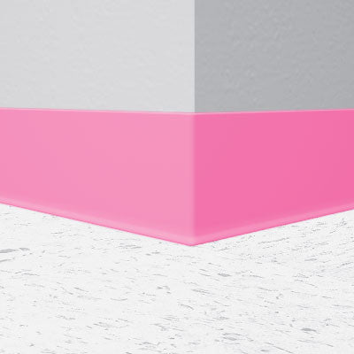 Mannington / Burke Rubber Wall Base Type TP BUR45GR491 Neon Pink 4.5" x 100' by 1/8 Cove (with Toe)
