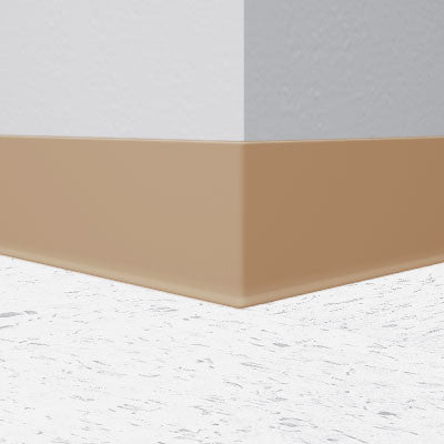 Mannington / Burke Rubber Wall Base Type TP BUR4GR527 Clay 4" x 100' by 1/8 Cove (with Toe)