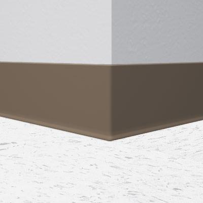 Mannington / Burke Rubber Wall Base Type TP BUR4GL597 Mocha 4" x 4' by 1/8 (25 Pcs/Box) Cove (with Toe)
