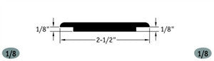 Tarkett / Johnsonite CTA-XX-N Wheeled Traffic Transition 1/8" to 1/8" 120' LF/Box (10 pieces per box)