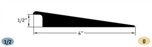 Tarkett / Johnsonite CTA-XX-Q Wheeled Traffic Transition 1/2" 60' LF/Box (5 pieces per box)