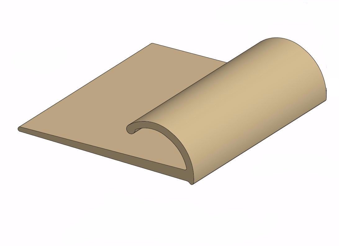 Tarkett / Johnsonite EG-XX-K Edge Guard 3/16" to 5/8" 240' LF/Box – product image showing size, style, and brand details.