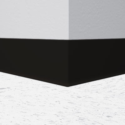 Flexco Base 2000 Wall Base 01 Black Dahlia 6" x 120' by 1/8" Cove (with Toe)