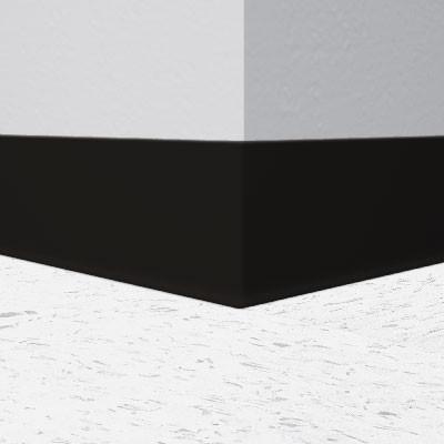 Flexco Wallflowers Wall Base 01 Black Dahlia 6" x 4' by 1/8" Cove (with Toe)