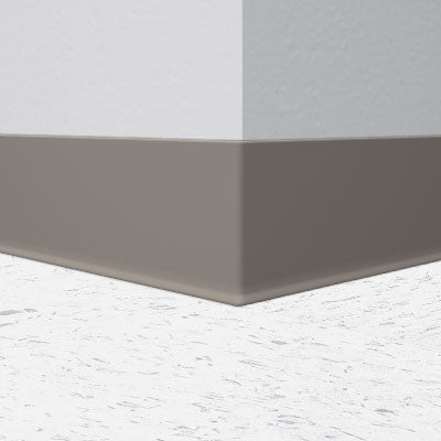 Flexco Wallflowers Wall Base 024 Stone 6" x 120' by 1/8" Cove (with Toe)