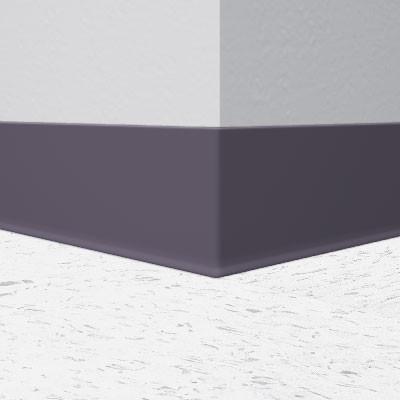 Flexco Wallflowers Wall Base 03 Charcoal 6" x 4' Pieces (30 Pcs. / Box) by 1/8" Cove (with Toe)