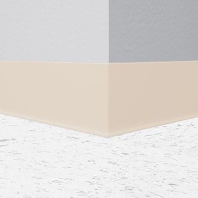 Flexco Wallflowers Wall Base 030 Meridian Bone 6" x 4' Pieces (30 Pcs. / Box) by 1/8" Cove (with Toe)