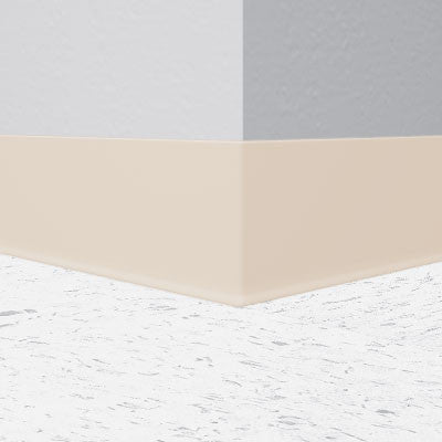 Flexco Wallflowers Wall Base 030 Meridian Bone 4" x 4' Pieces (30 Pcs. / Box) by 1/8" Straight (Toeless)