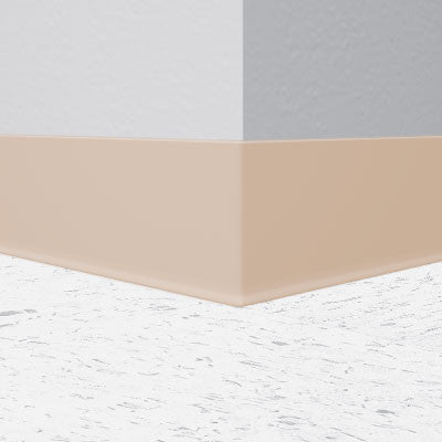 Flexco Wallflowers Wall Base 032 Dune 4" x 120' by 1/8" Cove (with Toe)