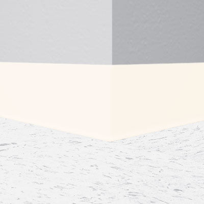 Flexco Base 2000 Wall Base 046 True White 4.5" x 120' by 1/8" Cove (with Toe)