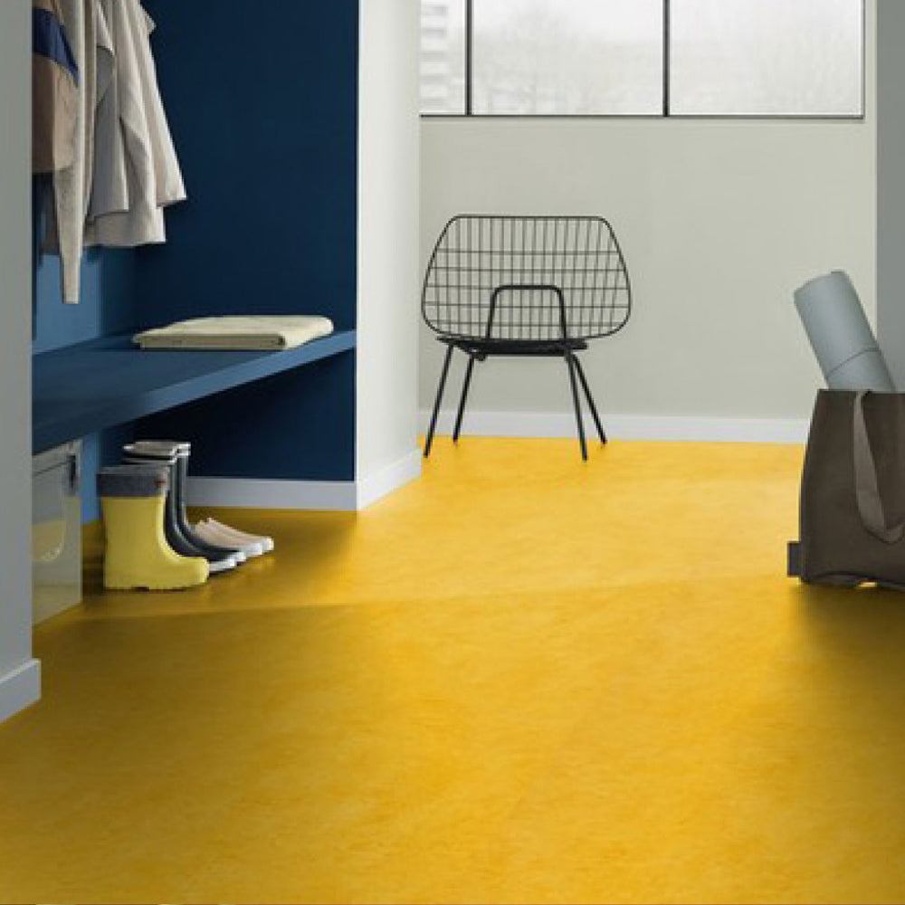 Forbo Marmoleum Click Cinch LOC Seal 333251 Lemon Zest 12" x 12" Linoleum Tile Flooring (6.78 SF/Box)