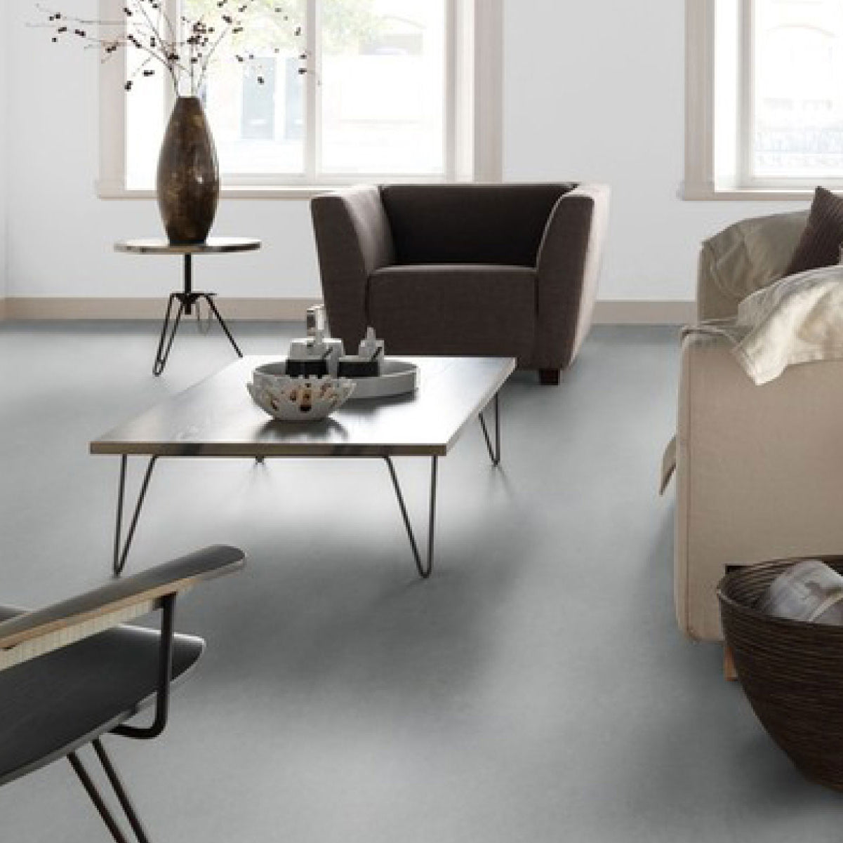Forbo Marmoleum Click Cinch LOC Seal 933866 Eternity 12" x 36" Linoleum Tile Flooring (20.34 SF/Box)