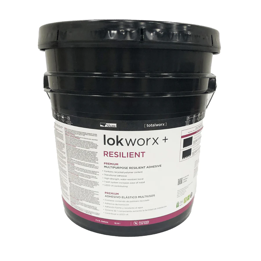 - Shaw LokWorx+ Resilient Adhesive for Luxury Vinyl Tile, Plank and Sheet Flooring