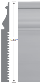 Roppe Contours Nobility PV5055 632 Flax 5 1/2" X 8' by 3/8" (40 Ft. / Box)