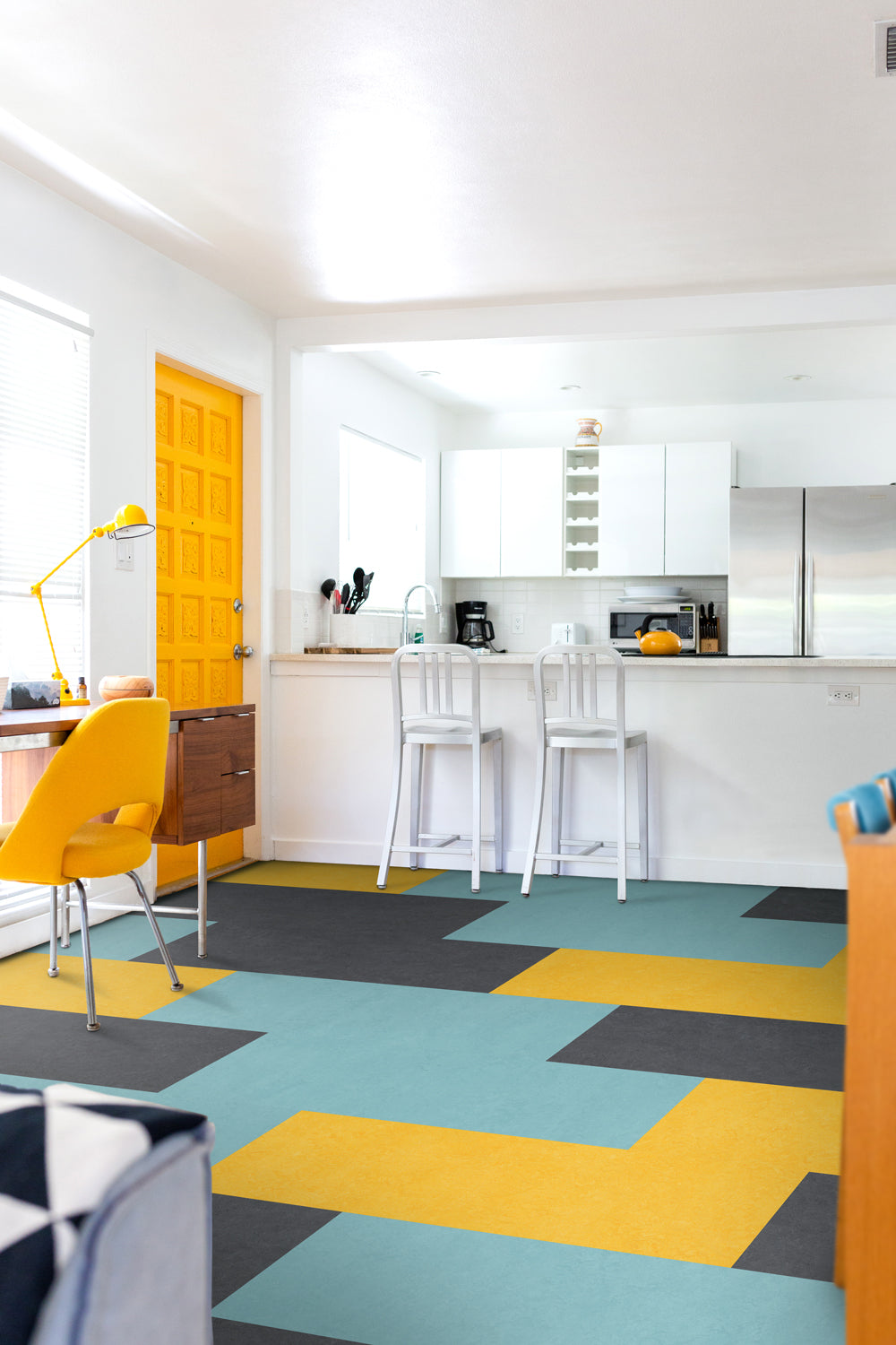 Forbo Marmoleum Click Cinch LOC Seal Waterproof Seal 933267 Aqua 12" x 36" Linoleum Tile Flooring (20.34 SF/Box)