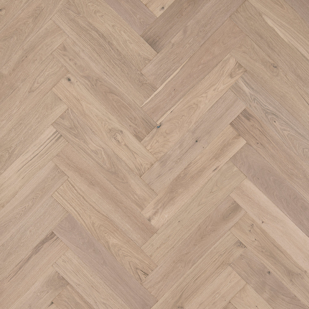 Mannington Latitude Park City Herringbone Snowcap 7.5" x 37.5”