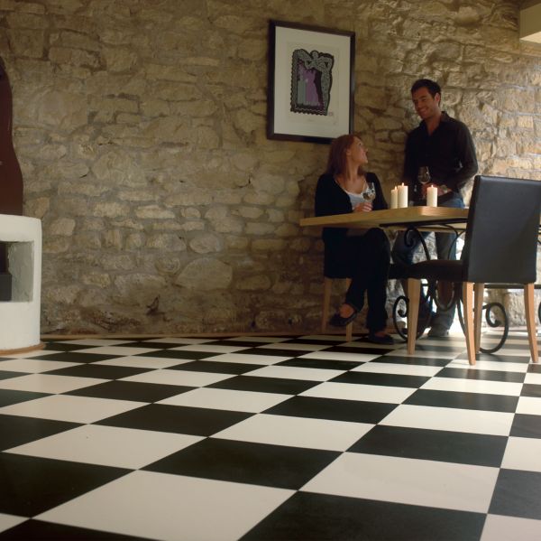 black and white lvp flooring