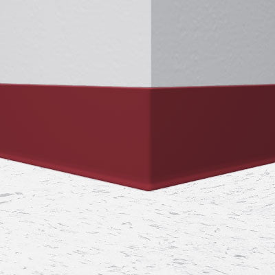 Roppe 700 Series Rubber Cove Molding Wall Base Cinnabar 4" x 120' Roll by 1/8" Cove (with Toe)