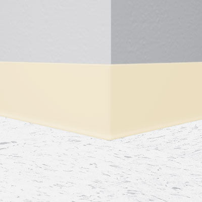 Roppe 700 Series Rubber Cove Molding Wall Base Almond 4" x 120' Roll by 1/8" Cove (with Toe)