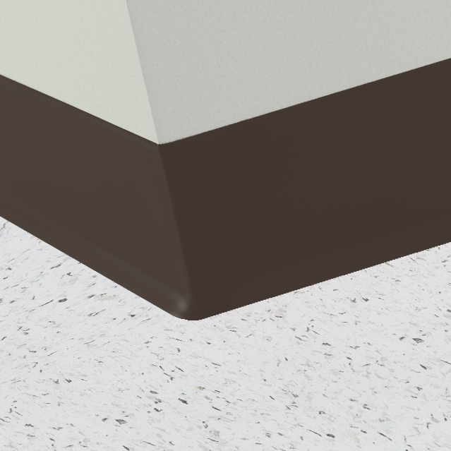 Roppe 700 Series Rubber Cove Molding Wall Base Light Brown 6" x 120' Roll by 1/8" Cove (with Toe)