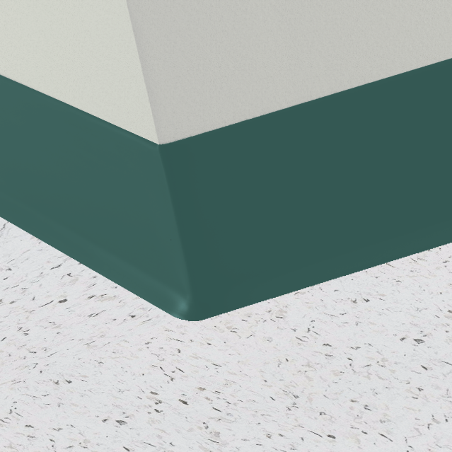 Roppe 700 Series Rubber Cove Molding Wall Base Hunter Green 6" x 120' Roll by 1/8" Cove (with Toe)