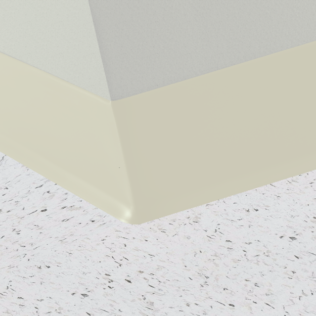 Roppe 700 Series Rubber Cove Molding Wall Base White 6" x 120' Roll by 1/8" Cove (with Toe)