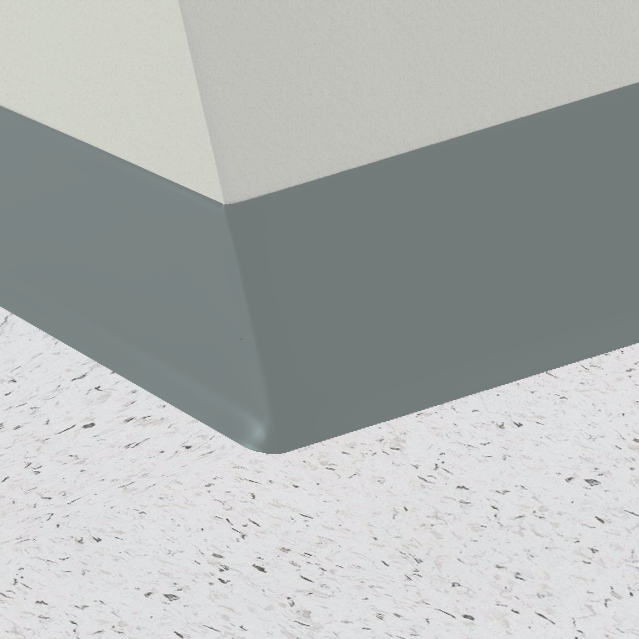 Roppe Pinnacle Wall Base Cadet 4" x 4' (30 Pcs. / Box) by 1/8" Straight (Toeless) (120 LF / Box)