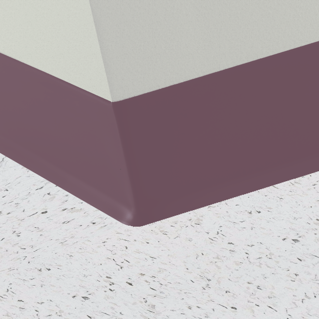Roppe Pinnacle Wall Base Berry Ice 6" x 4'by 1/8" Straight (Toeless) (120 LF / Box)