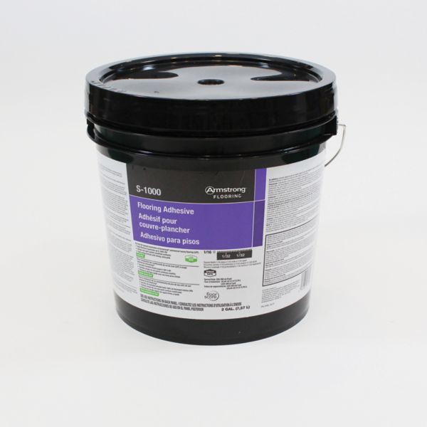 Armstrong S-1000 FPS1000208 LVT Tile Adhesive 2 Gallon - For high RH (&#8804; 100%) concrete slab conditions - Covers 220-260 sq. ft. /gallon