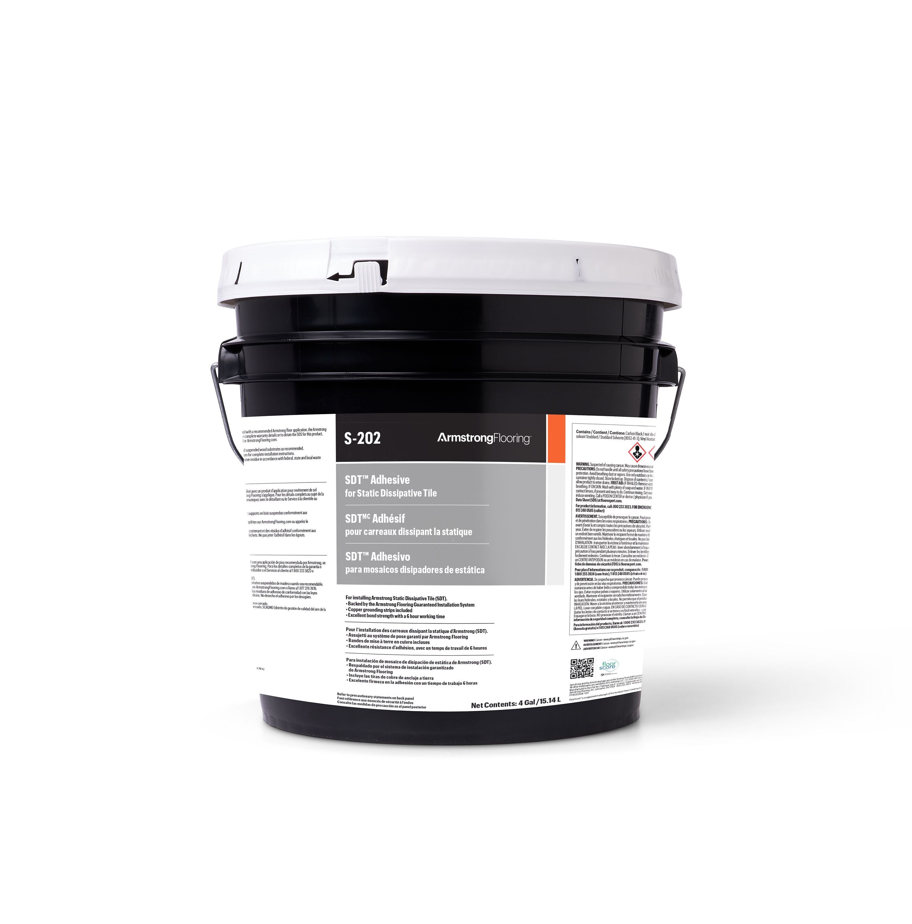 Armstrong Static Dissipative Tile Adhesive: S-202 4 Gallon