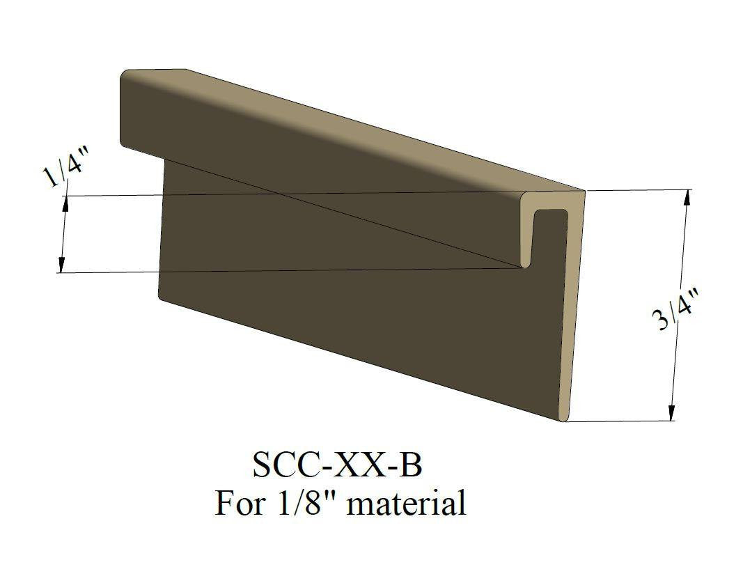Tarkett / Johnsonite SCC-XX-B Cove Cap Cove Cap for 1/4" to 3/4" 600' LF/Box (50 pieces per box)