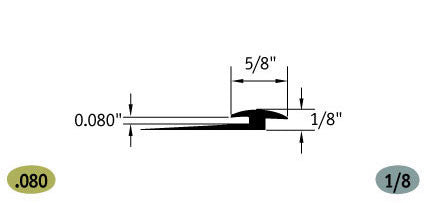 Tarkett / Johnsonite SLT-XX-B Slim Line Transition 5/8 to 1/8 300' L