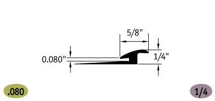 Tarkett / Johnsonite SLT-XX-C Slim Line Transition 5/8" to 1/4" 300' LF/Box (25 pieces per box)