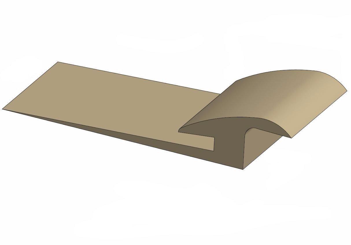 Tarkett / Johnsonite SLT-XX-C Slim Line Transition 5/8" to 1/4" 300' LF/Box – product image showing size, style, and brand details.
